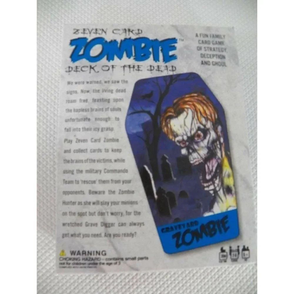 Zeven Card Zombie Deck Of The Dead Card Strategy Game